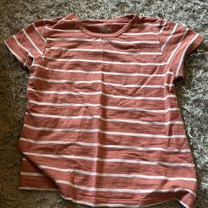 Light Red and White Striped Shirt.
